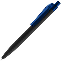 Ручка шариковая Prodir QS01 PRT-P Soft Touch, черная с синим (P7091.34)