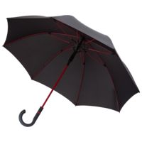 Зонт-трость с цветными спицами Color Style, красный с черной ручкой (P64716.50)