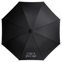 Зонт-трость «А голову ты дома не забыл», черный (P71078.31)
