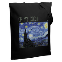 Холщовая сумка «Oh my Gogh!», черная (P71236.31)