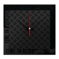Часы настенные стеклянные Hard Work Black (P71296.30)