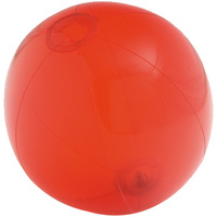 Надувной пляжный мяч Sun and Fun, полупрозрачный красный (P74144.50)