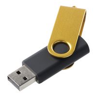 Флешка Twist Color, черная с желтым, 8 Гб (P7537.38.8Гб)