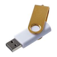 Флешка Twist Color, белая с желтым, 8 Гб (P7537.68.8Гб)