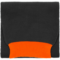 Шарф Snappy, темно-серый с оранжевым (P76262.21)