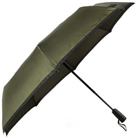 Зонт складной Gear, темно-зеленый (хаки) с черным (PHUF007T)