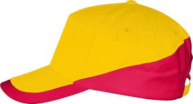 Бейсболка Booster, желтая с красным (P6537.85)