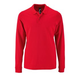 Рубашка поло мужская с длинным рукавом Perfect LSL Men, красная (P02087145)