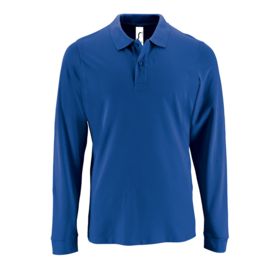 Рубашка поло мужская с длинным рукавом Perfect LSL Men, ярко-синяя (P02087241)