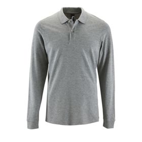 Рубашка поло мужская с длинным рукавом Perfect LSL Men, серый меланж (P02087360)