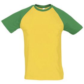 Футболка мужская двухцветная Funky 150, желтая с зеленым (P11190883)