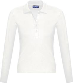 Рубашка поло женская с длинным рукавом Podium 210 белая (P11317102)