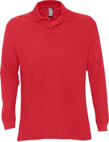 Рубашка поло мужская с длинным рукавом Star 170, красная (P5420.50)