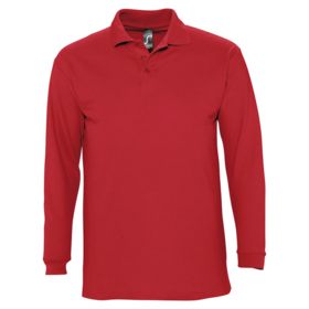 Рубашка поло мужская с длинным рукавом Winter II 210 красная (P11353145)