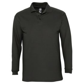 Рубашка поло мужская с длинным рукавом Winter II 210 черная (P11353312)