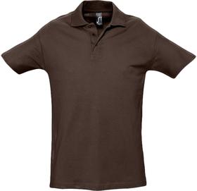 Рубашка поло мужская Spring 210, шоколадно-коричневая (P1898.59)