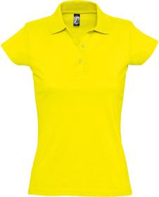 P6087.89 - Рубашка поло женская Prescott Women 170, желтая (лимонная)