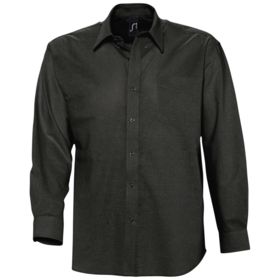 Рубашка мужская с длинным рукавом Boston, черная (P16000312)