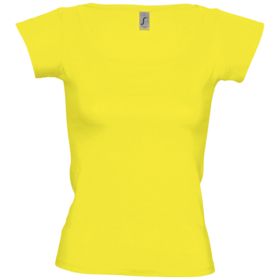 Футболка женская Melrose 150 с глубоким вырезом, лимонно-желтая (P1832.89)