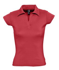 Рубашка поло женская без пуговиц Pretty 220, красная (P1835.50)
