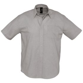 Рубашка мужская с коротким рукавом Brisbane, серая (P1837.13)