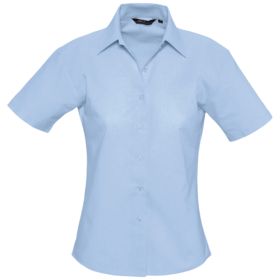 Рубашка женская с коротким рукавом Elite, голубая (P1839.14)