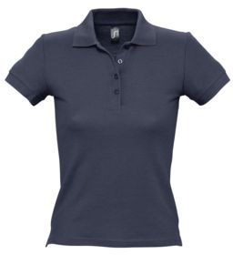 Рубашка поло женская People 210, темно-синяя (navy) (P1895.40)