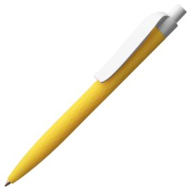 Ручка шариковая Prodir QS01 PMP-P, желтая с белым, уценка (P1900.86)