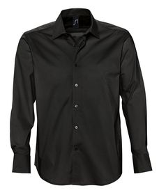 Рубашка мужская с длинным рукавом Brighton, черная (P2508.30)