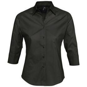 P2510.30 - Рубашка женская с рукавом 3/4 Effect 140, черная
