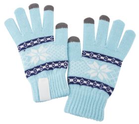 Сенсорные перчатки Snowflake, голубые (P2794.44)