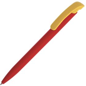 Ручка шариковая Clear Solid, красная с желтым (P4482.58)