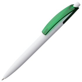 Ручка шариковая Bento, белая с зеленым (P4708.69)