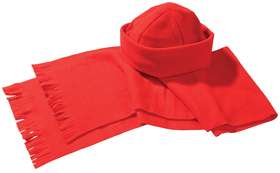 Комплект Unit Fleecy: шарф и шапка, красный (P4725.50)