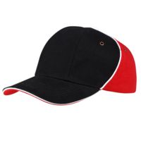 Бейсболка Unit Smart, черная с красным (P4758.35)