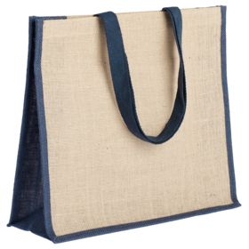 Холщовая сумка для покупок Bagari с синей отделкой (P4866.40)