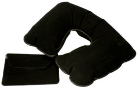 P5125.30 - Надувная подушка под шею в чехле Sleep, черная