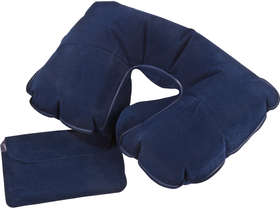 Надувная подушка под шею в чехле Sleep, темно-синяя (P5125.40)