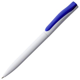 Ручка шариковая Pin, белая с синим (P5522.64)