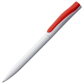 Ручка шариковая Pin, белая с красным (P5522.65)