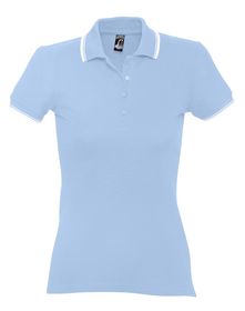 Рубашка поло женская Practice Women 270, голубая с белым (P6084.14)