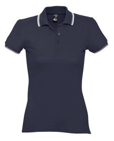 P6084.40 - Рубашка поло женская Practice Women 270, темно-синяя с белым