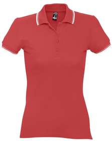 Рубашка поло женская Practice Women 270, красная с белым (P6084.50)