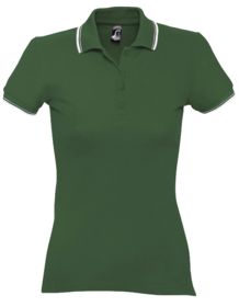 Рубашка поло женская Practice Women 270, зеленая с белым (P6084.90)