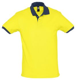 Рубашка поло Prince 190, желтая с темно-синим (P6085.84)