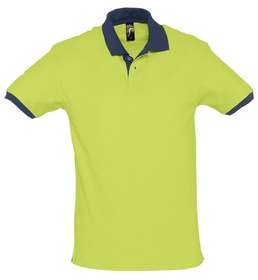 Рубашка поло Prince 190, зеленое яблоко с темно-синим (P6085.94)