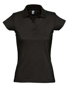 Рубашка поло женская Prescott Women 170, черная (P6087.30)