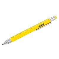 Ручка шариковая Construction, мультиинструмент, желтая (P6462.80)