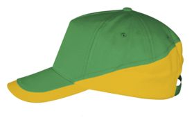Бейсболка Booster, ярко-зеленая с желтым (P6537.98)