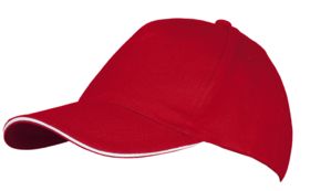 Бейсболка Long Beach, красная с белым (P6538.56)